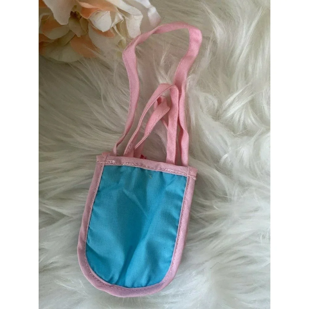 American Girl Battat OG Blue Pink Shopping Hand‎ Bag for Dolls 16